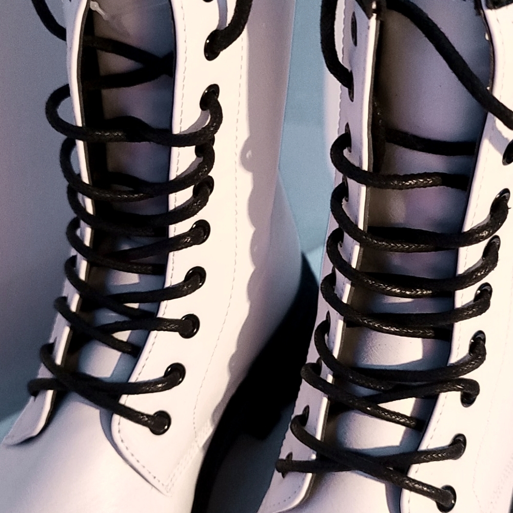 MIA White High Stomp Combat Stomp Boots Size 6.5 - Picture 6 of 6